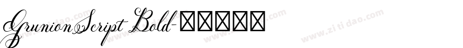 GrunionScript Bold字体转换